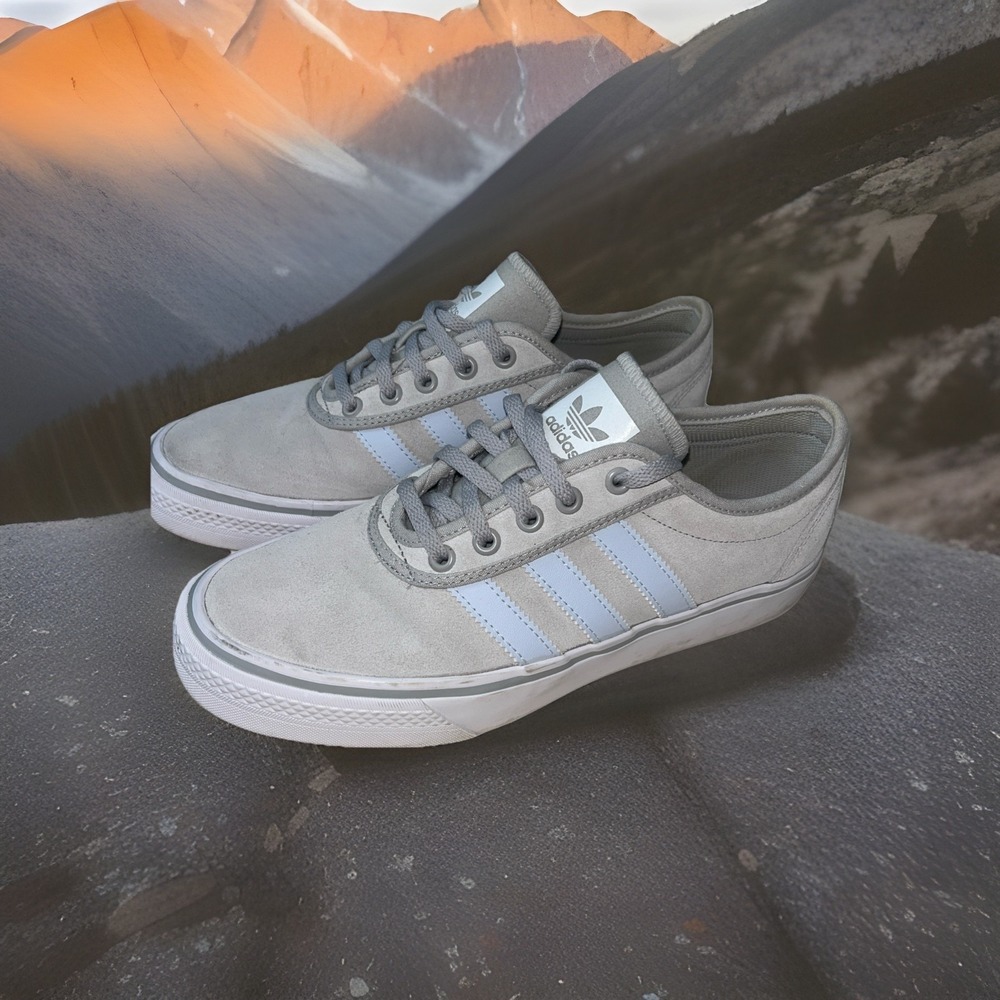Men's Size 7.5 Or Women's Size 9 Gym Adidas Db3113 Low Cut Sneakers Grey‎ Suede